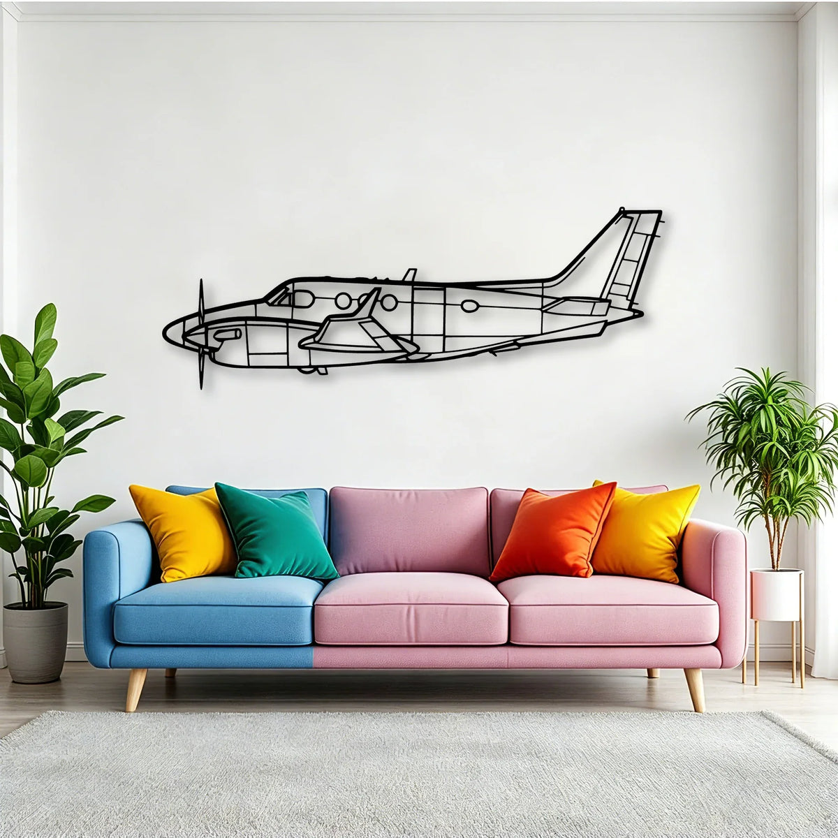A320 CFM56 2 Classic Aircraft Silhouette Metal Wall Art - Tinvibe