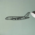 A380 800 Classic Aircraft Silhouette Metal Wall Art - Tinvibe
