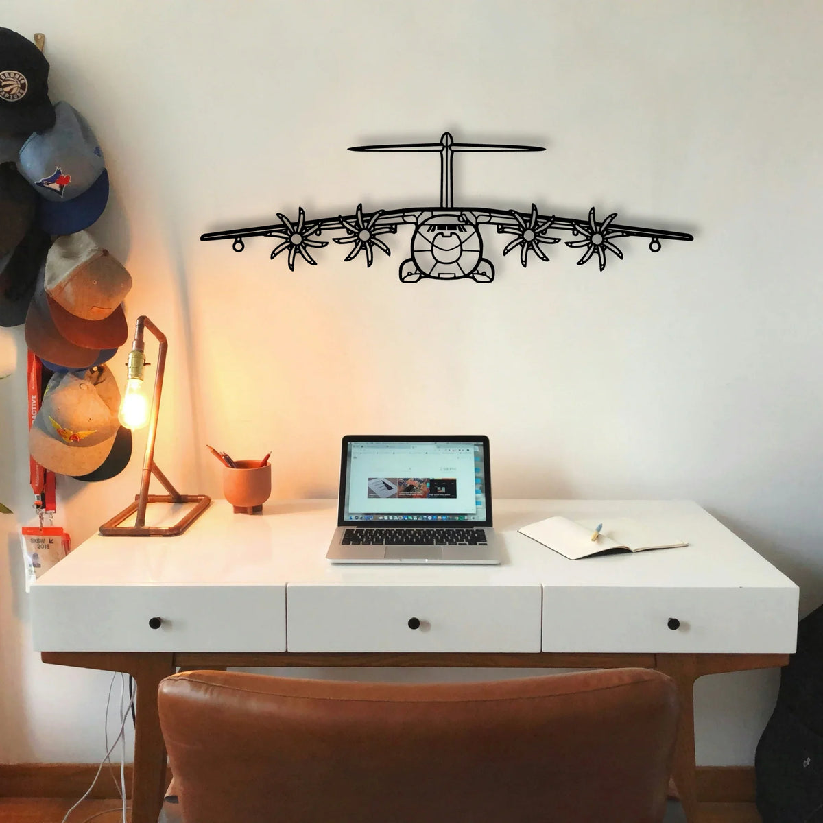 A400M Atlas 2 Classic Aircraft Silhouette Metal Wall Art - Tinvibe