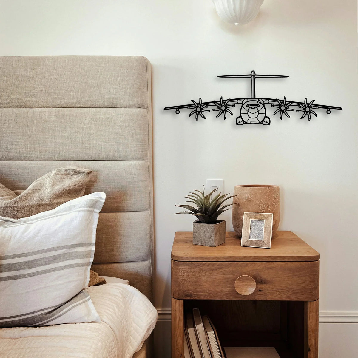 A400M Atlas 2 Classic Aircraft Silhouette Metal Wall Art - Tinvibe