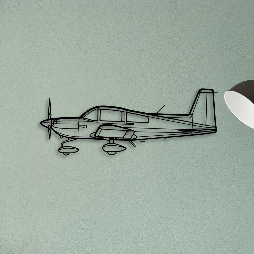 Ag 5B Tiger 2 Classic Aircraft Silhouette Metal Wall Art - Tinvibe