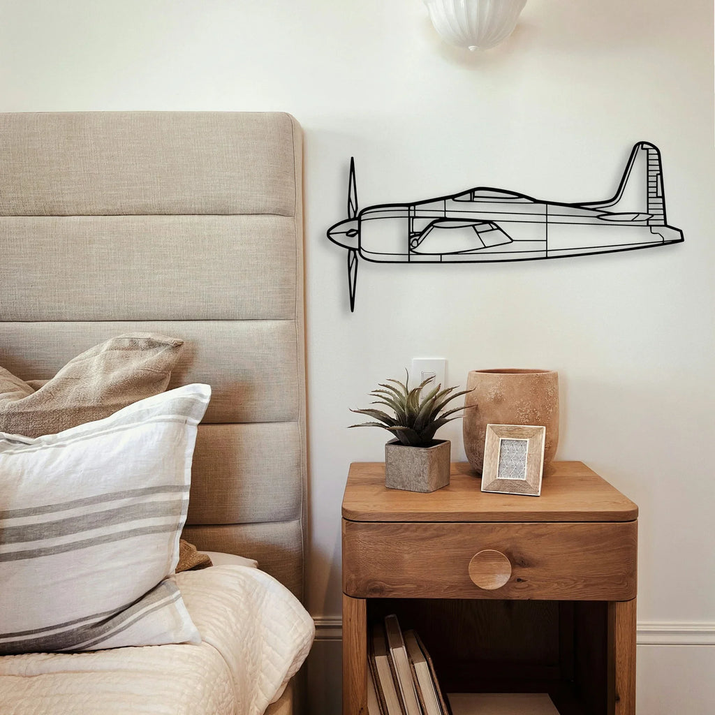 As Sa 202 Bravo Classic Aircraft Silhouette Metal Wall Art - Tinvibe