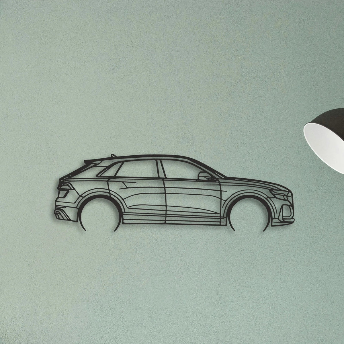 Audi Q8 Classic Silhouette Metal Wall Art - Tinvibe