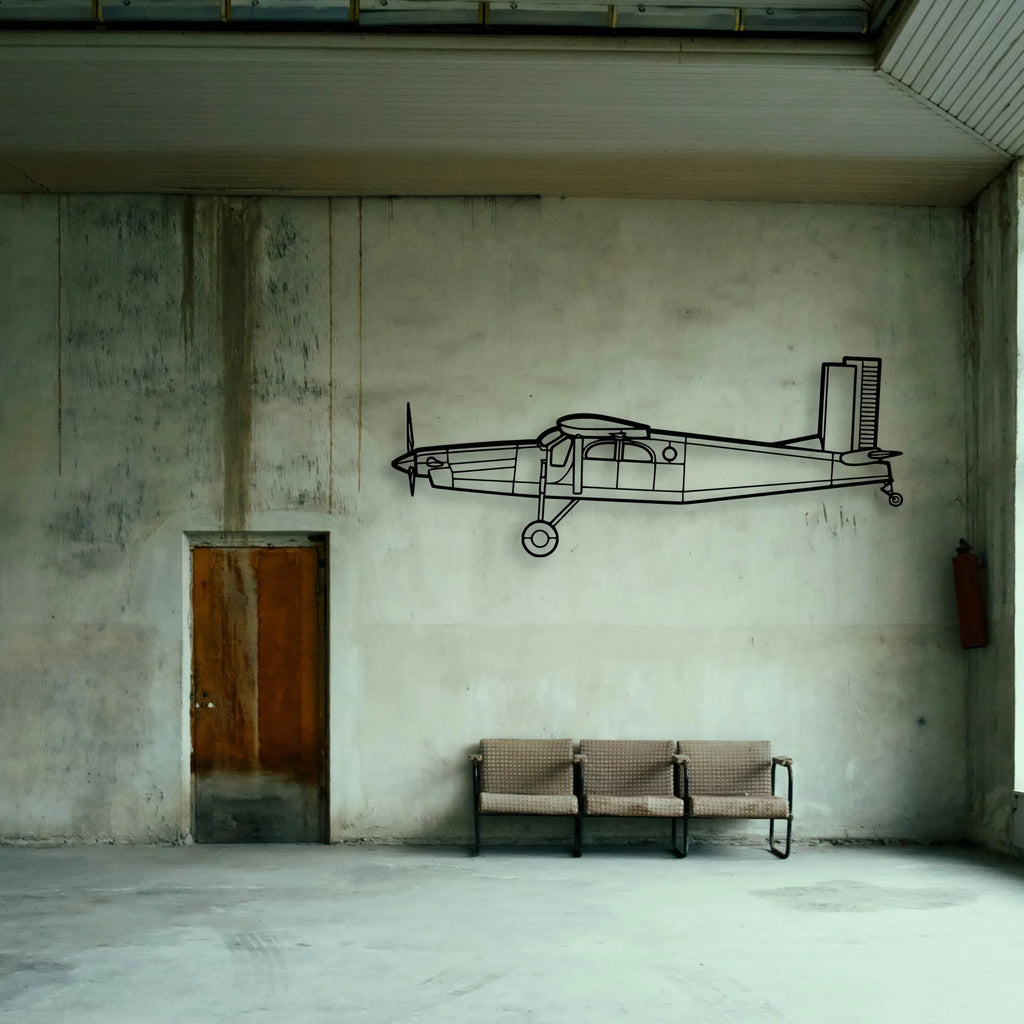 Bellanca Champion 7ECA Classic Aircraft Silhouette Metal Wall Art - Tinvibe