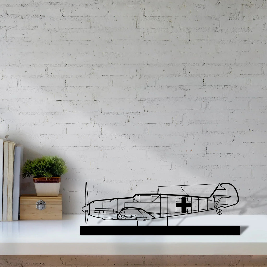 bf109-2 Silhouette Metal Art Stand - Tinvibe