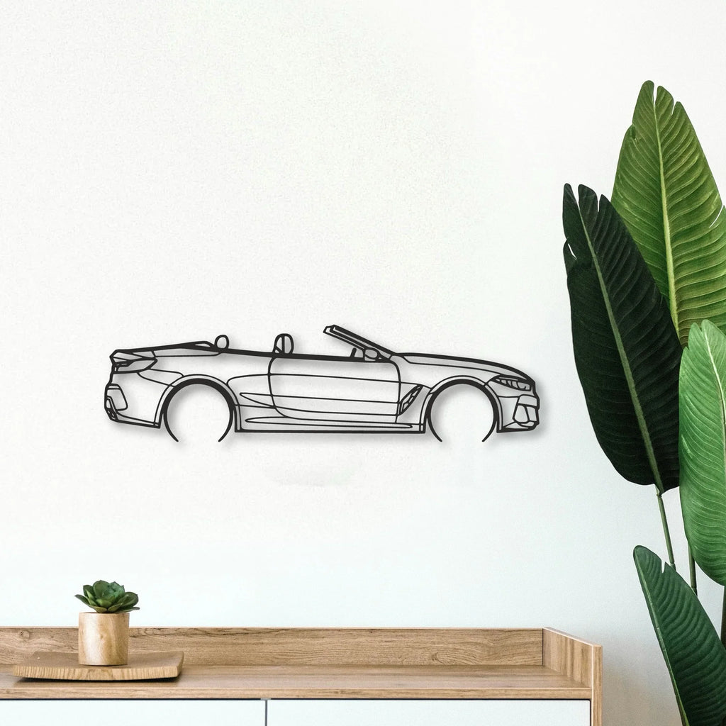 BMW 850i Classic Silhouette Metal Wall Art - Tinvibe