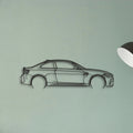 BMW M2 F87 Classic Silhouette Metal Wall Art - Tinvibe