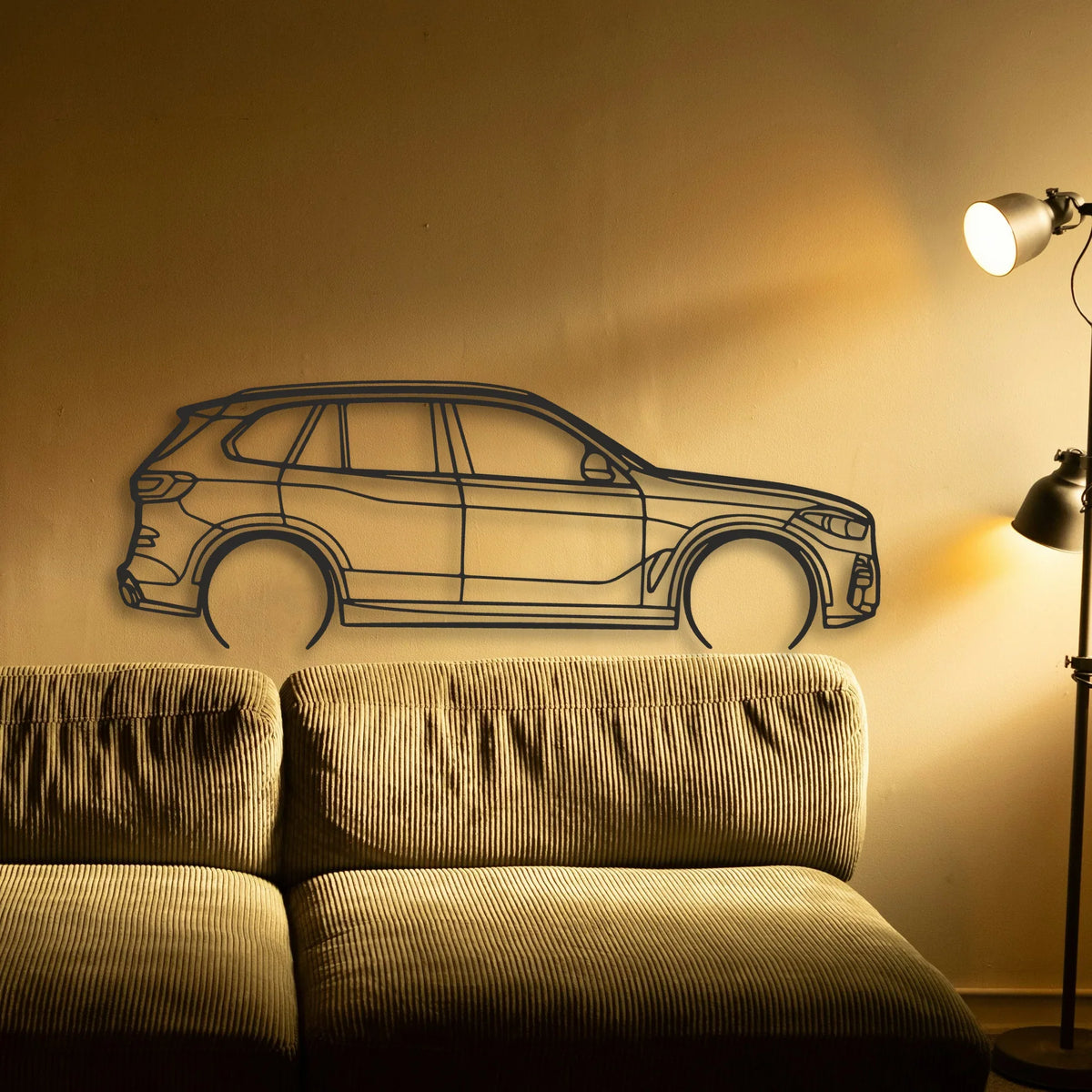 BMW X5 Classic Silhouette Metal Wall Art - Tinvibe