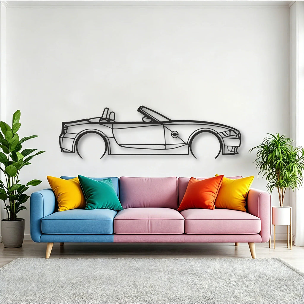 BMW Z4M Roadster Classic Silhouette Metal Wall Art - Tinvibe
