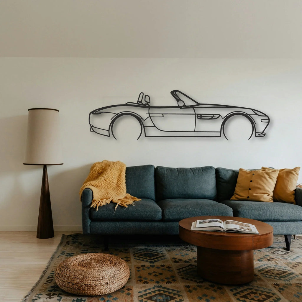 BMW Z8 Classic Silhouette Metal Wall Art - Tinvibe