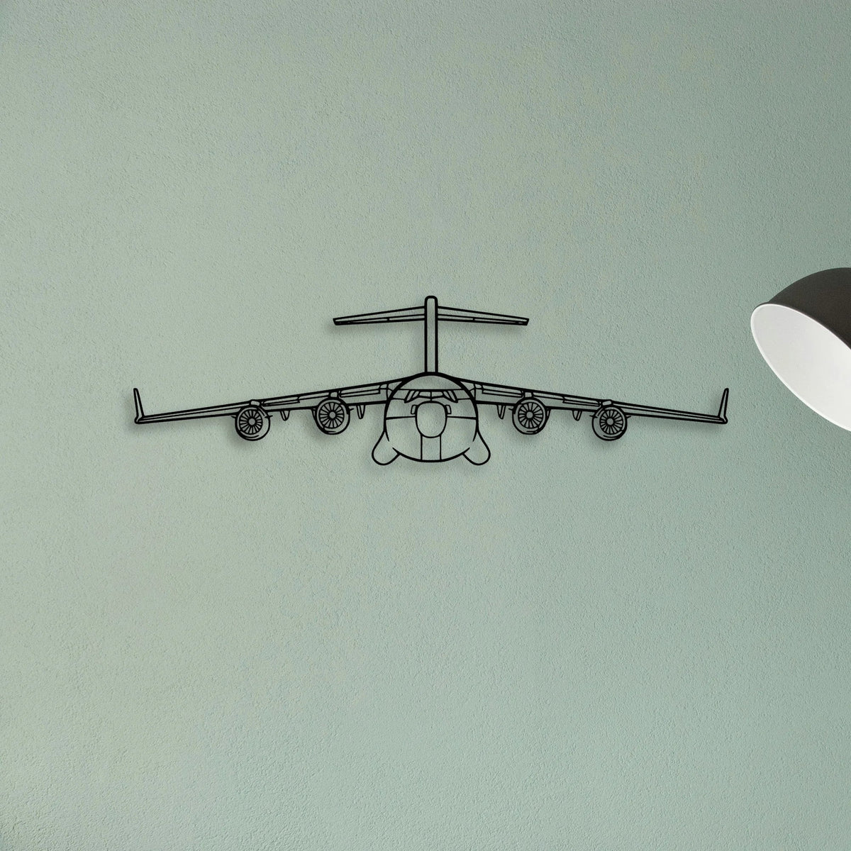 Boeing C17 Classic Aircraft Silhouette Metal Wall Art - Tinvibe