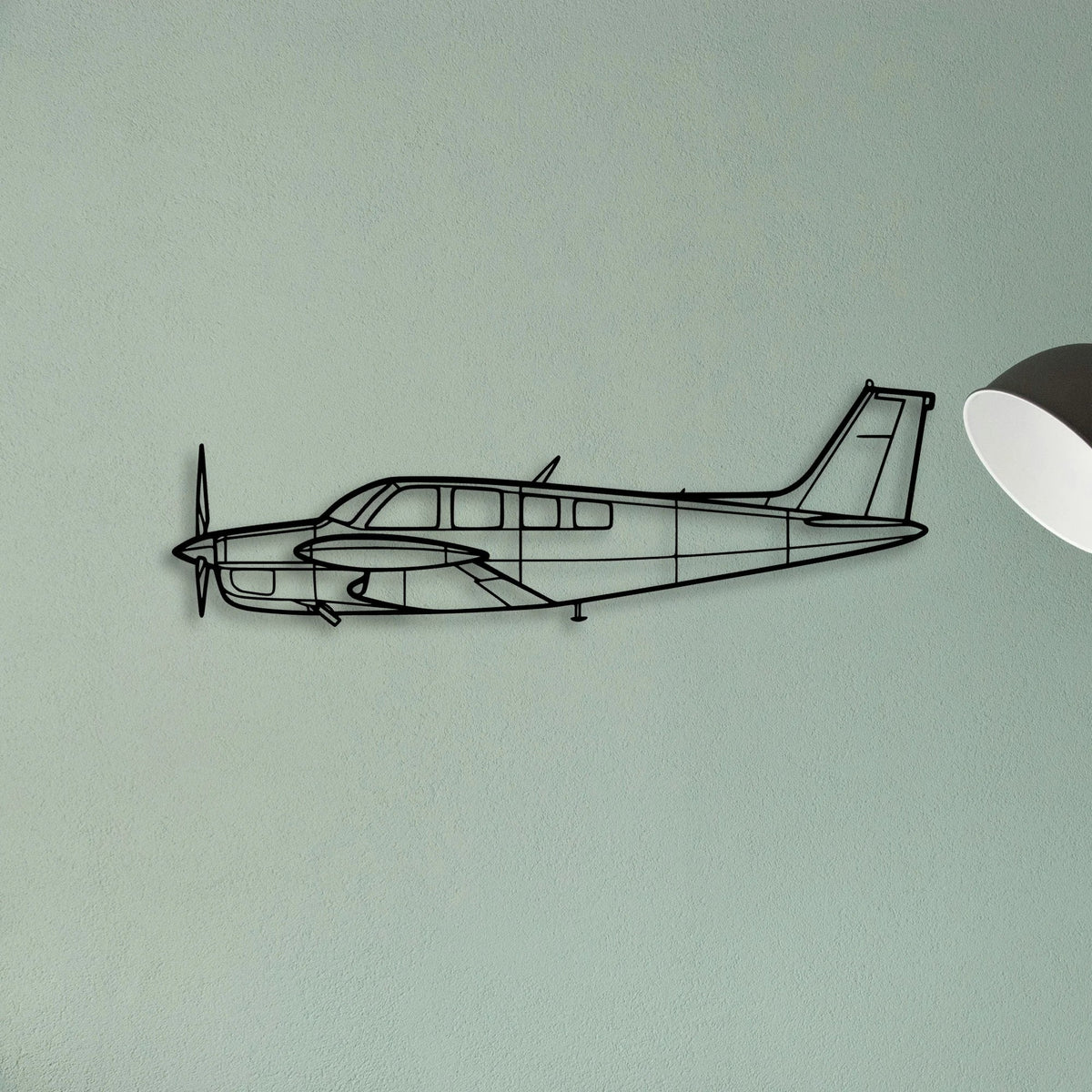 Bonanza F35 Classic Aircraft Silhouette Metal Wall Art - Tinvibe
