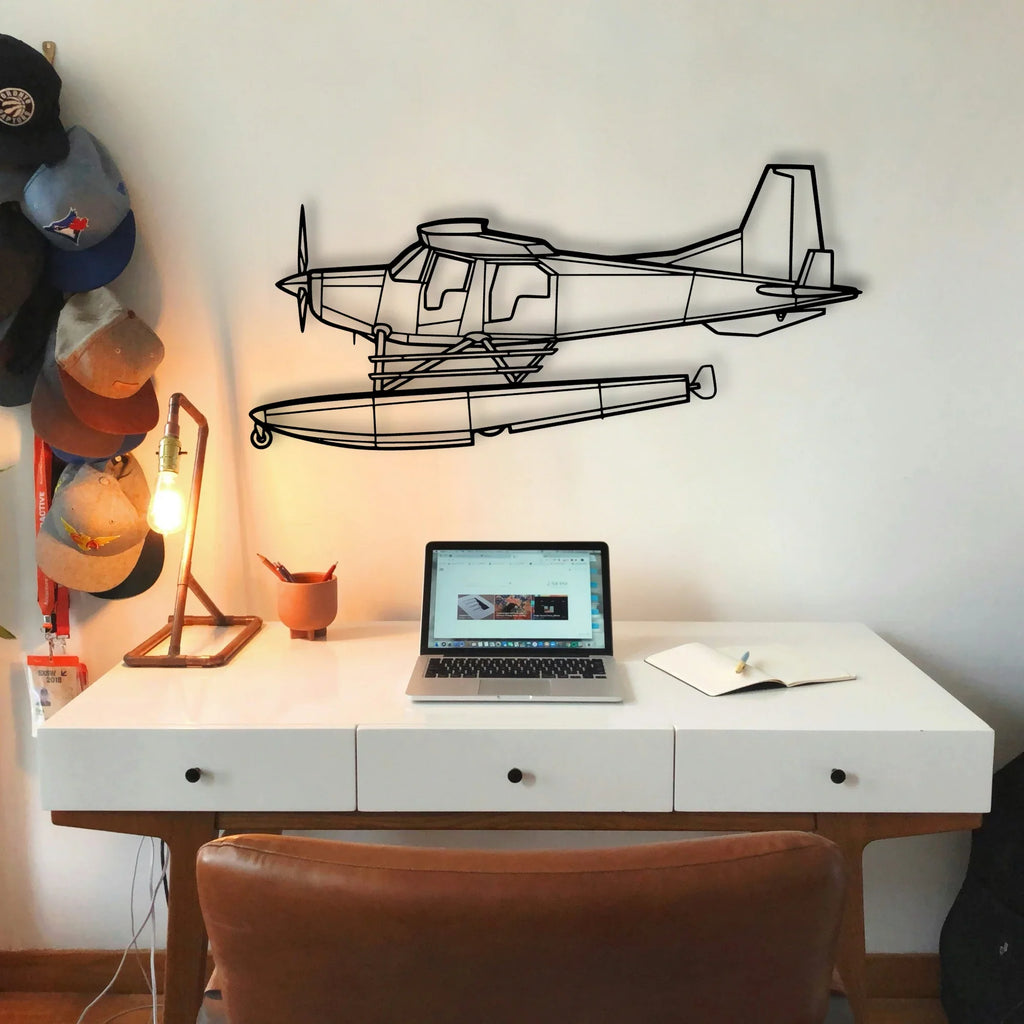 Bush Hawk Xp Classic Aircraft Silhouette Metal Wall Art - Tinvibe