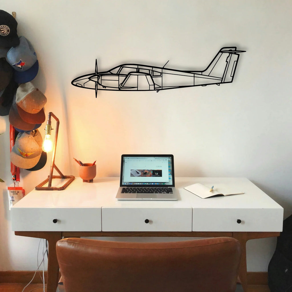 C45 H Expeditor Classic Aircraft Silhouette Metal Wall Art - Tinvibe