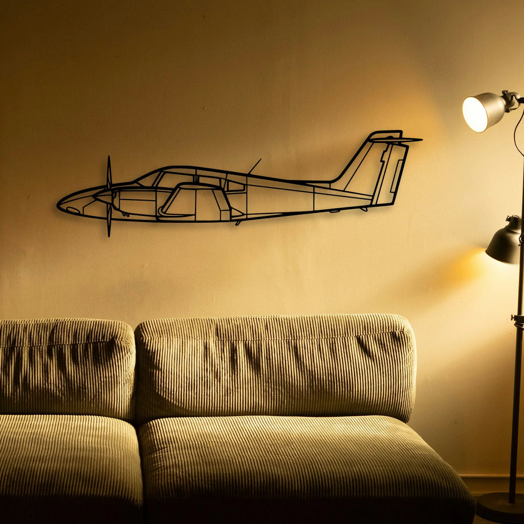 C45 H Expeditor Classic Aircraft Silhouette Metal Wall Art - Tinvibe