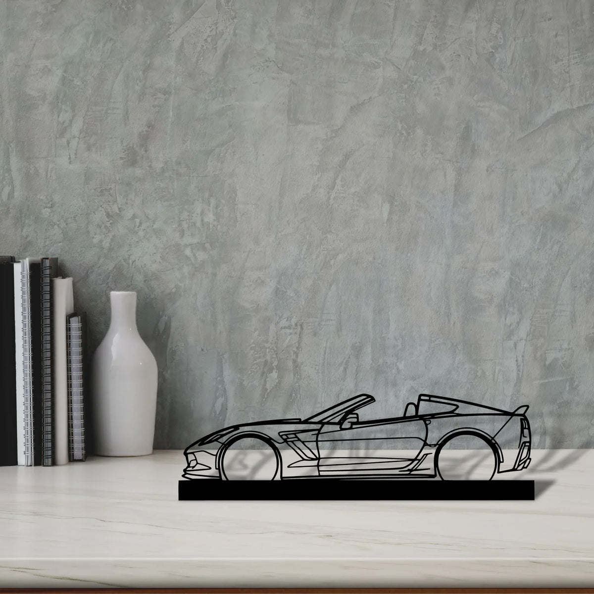 c7-z06-top-off Silhouette Metal Art Stand - Tinvibe