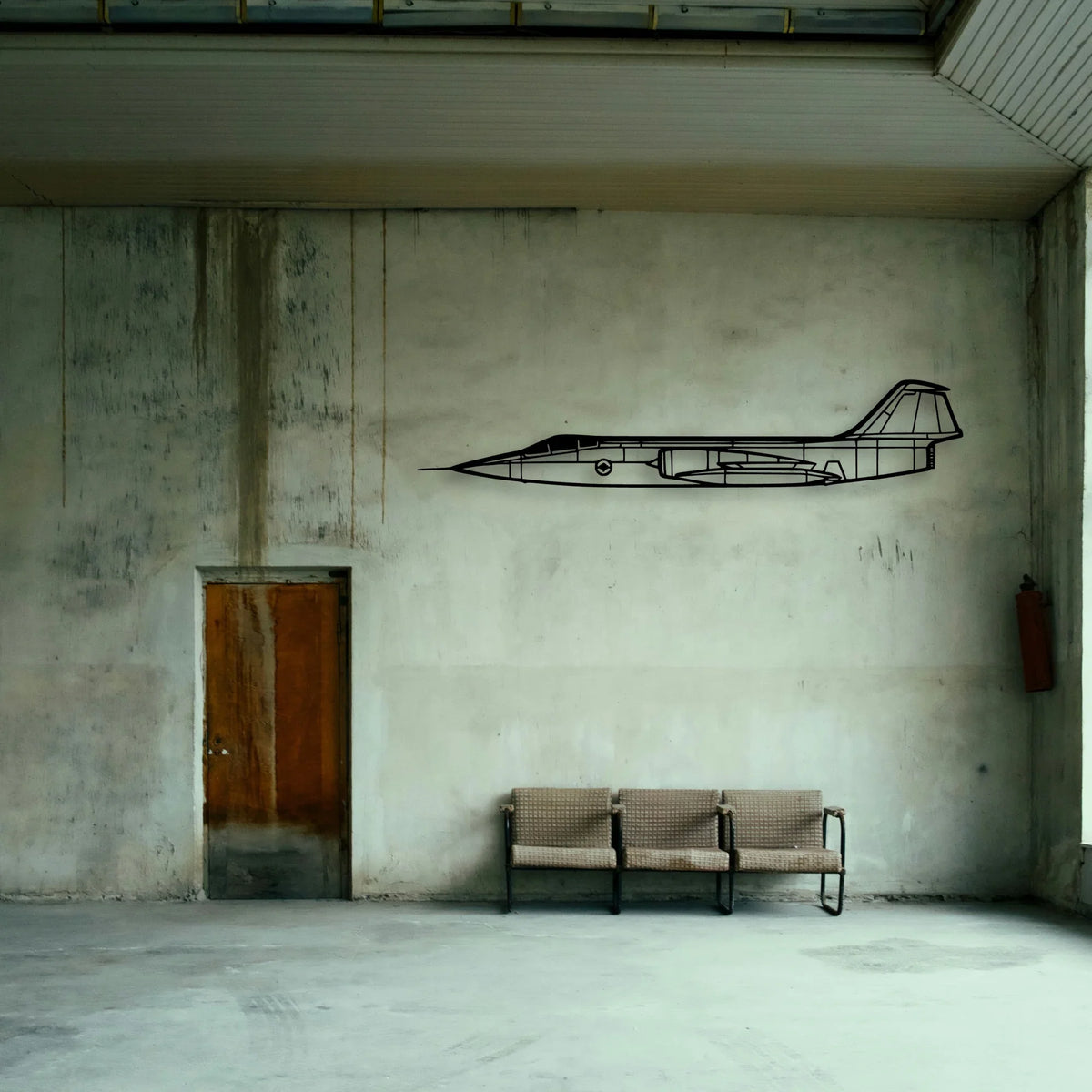 Cf 104 Classic Aircraft Silhouette Metal Wall Art - Tinvibe