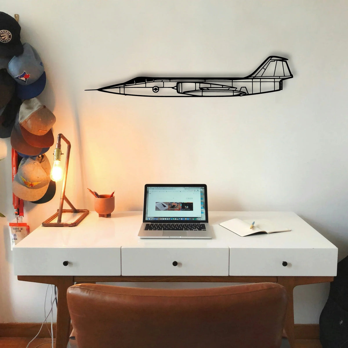 Cf 104 Classic Aircraft Silhouette Metal Wall Art - Tinvibe