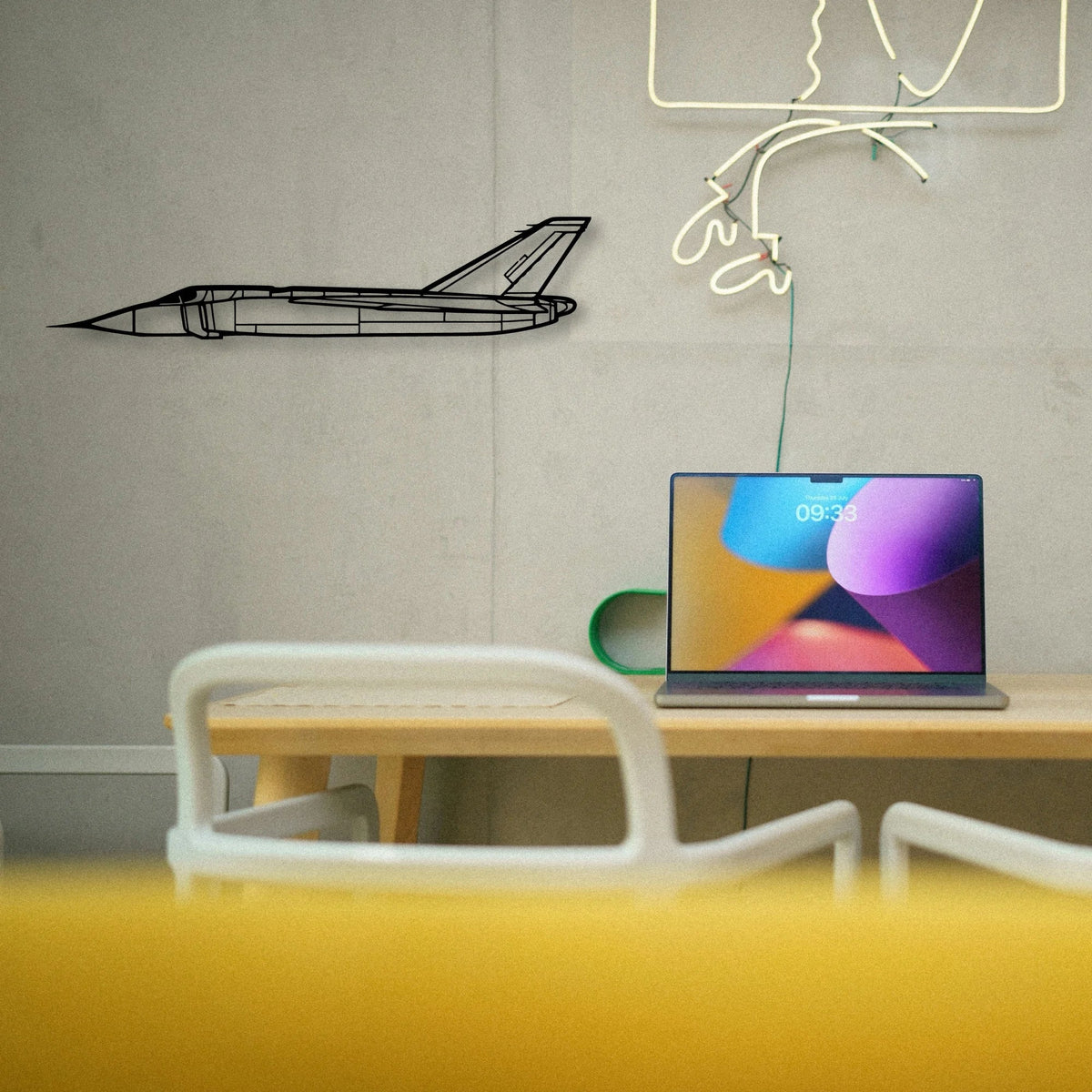 Cf 105 Arrow 3 Classic Aircraft Silhouette Metal Wall Art - Tinvibe