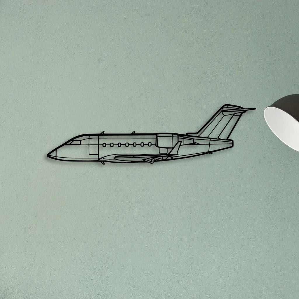 Challenger 604 Classic Aircraft Silhouette Metal Wall Art - Tinvibe