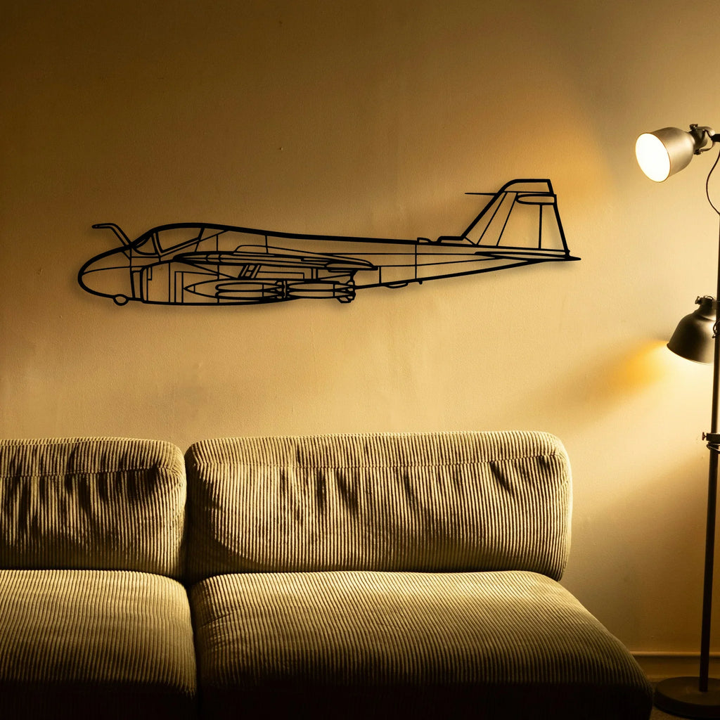 Cherokee PA 28 140 2 Classic Aircraft Silhouette Metal Wall Art - Tinvibe