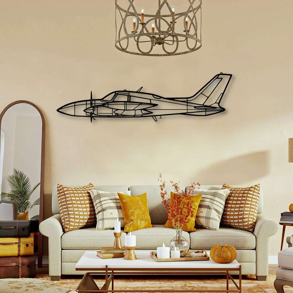 Citation M2 Classic Aircraft Silhouette Metal Wall Art - Tinvibe