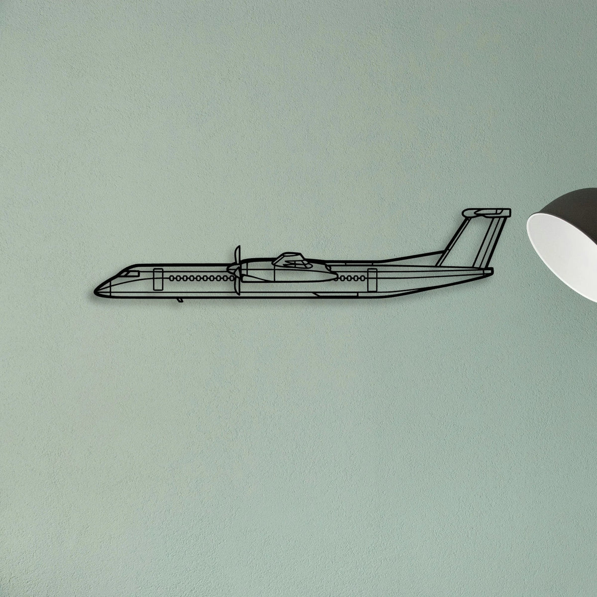 Dash 8 Q400 2 Classic Aircraft Silhouette Metal Wall Art - Tinvibe