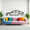 E63 AMG 2 Classic Silhouette Metal Wall Art - Tinvibe
