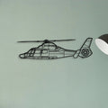 EC135T2 Classic Aircraft Silhouette Metal Wall Art - Tinvibe