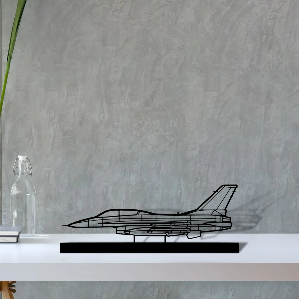 f-16d-2 Silhouette Metal Art Stand - Tinvibe