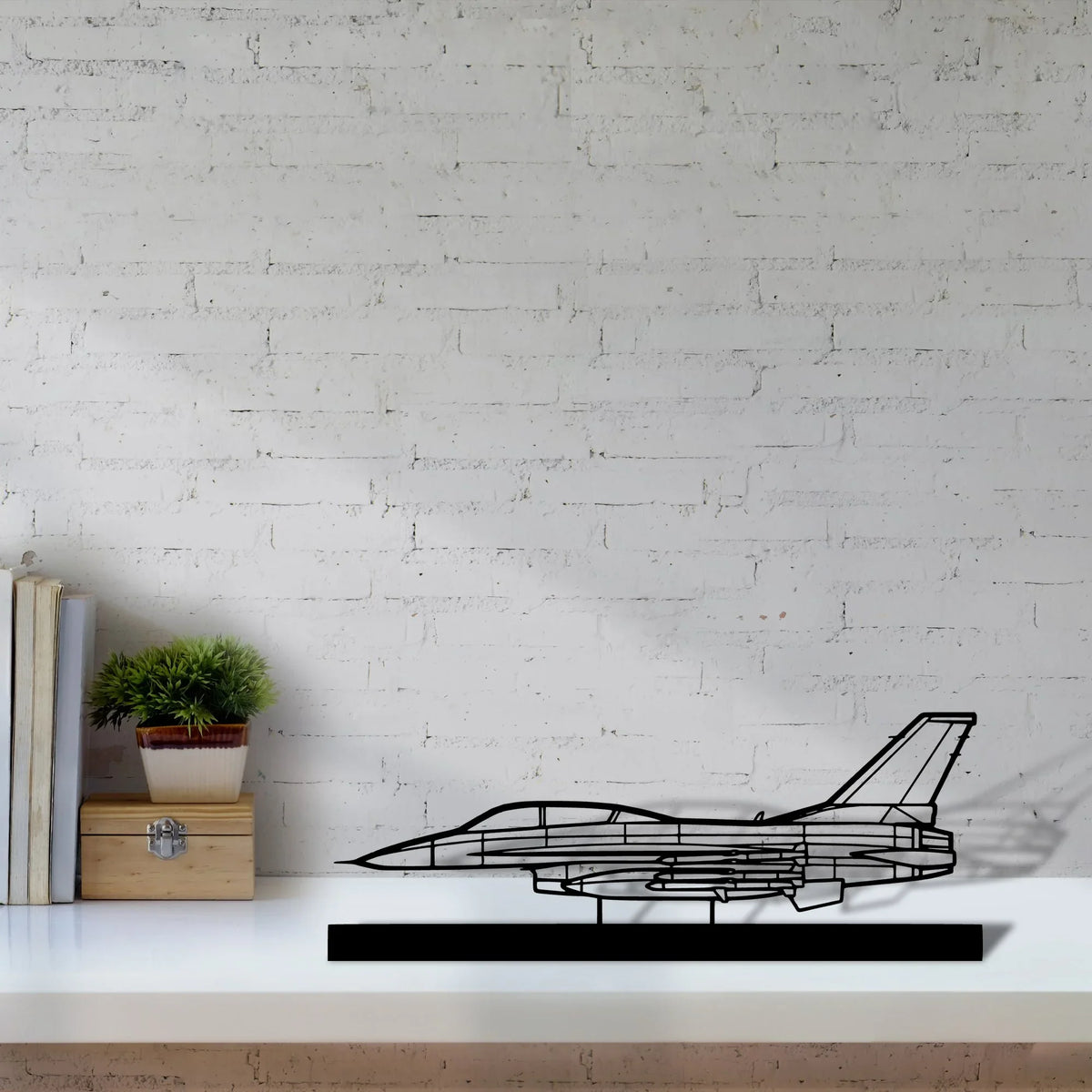 f-16d-2 Silhouette Metal Art Stand - Tinvibe