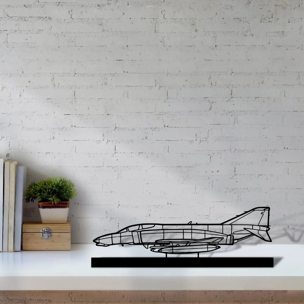 f-4b-phantom-2-navy Silhouette Metal Art Stand - Tinvibe