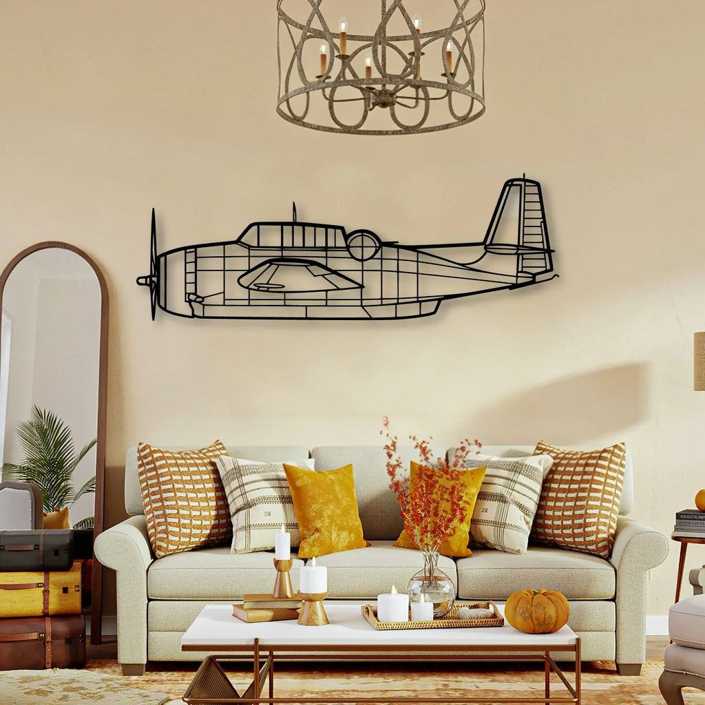 F 4C Phantom Classic Aircraft Silhouette Metal Wall Art - Tinvibe