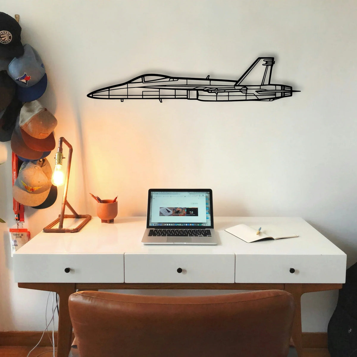 F A18 C Hornet Classic Aircraft Silhouette Metal Wall Art - Tinvibe