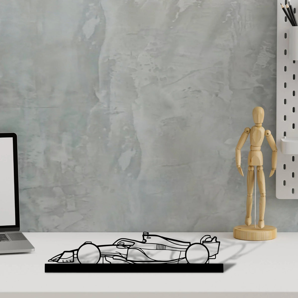 f1-2022-mercedes-2 Silhouette Metal Art Stand - Tinvibe