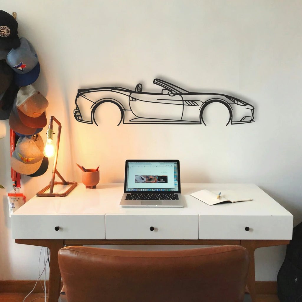 Ferrari California Classic Silhouette Metal Wall Art - Tinvibe