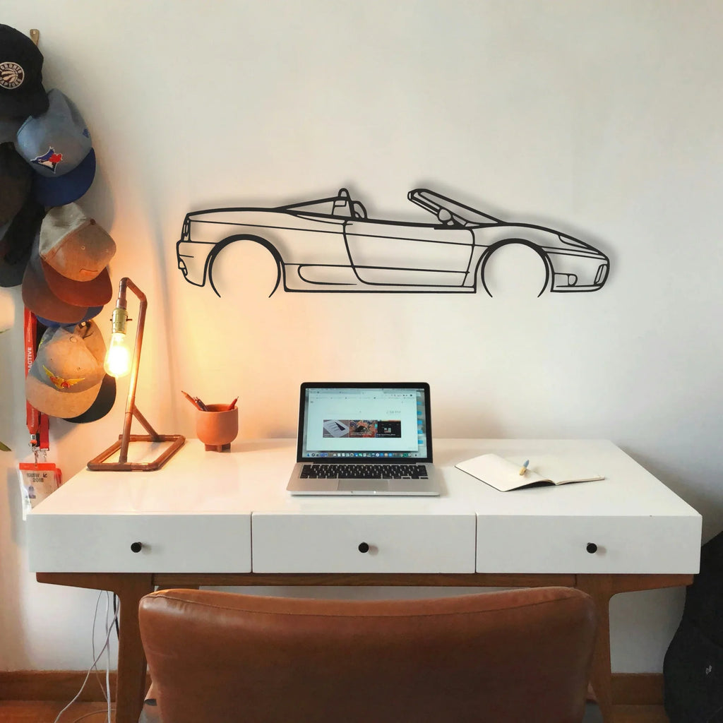 Ferrari 360 Spider Classic Silhouette Metal Wall Art - Tinvibe