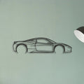 Ferrari 458 Italia Classic Silhouette Metal Wall Art - Tinvibe