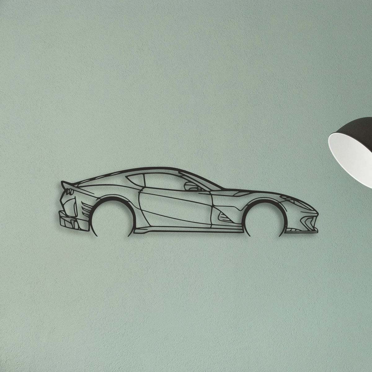 Ferrari 812 F12 Classic Silhouette Metal Wall Art - Tinvibe