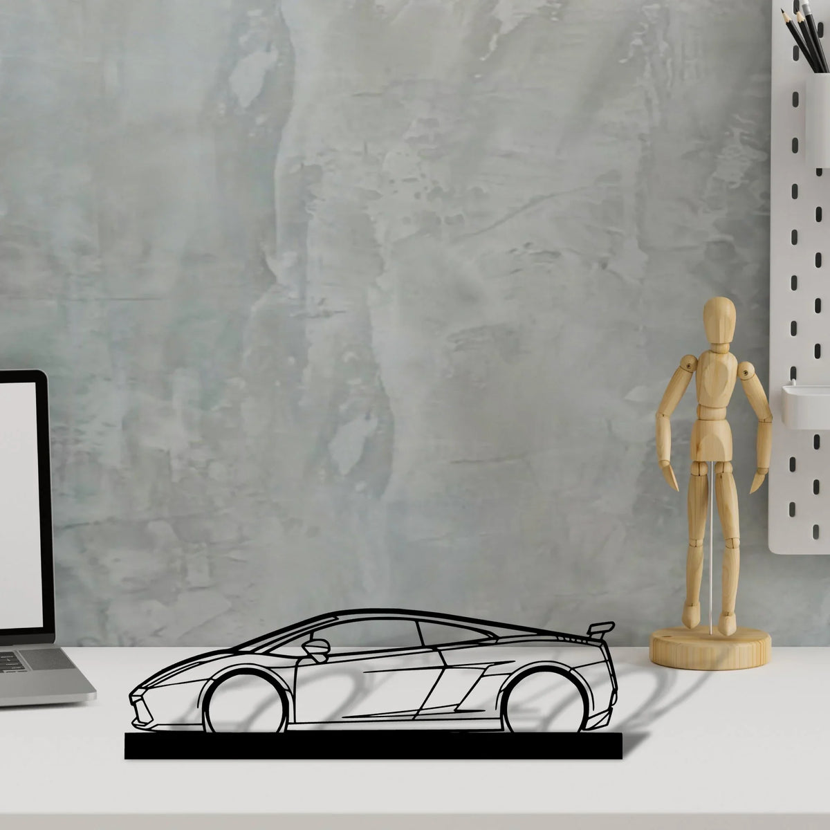 gallardo-superleggera-2007 Silhouette Metal Art Stand - Tinvibe