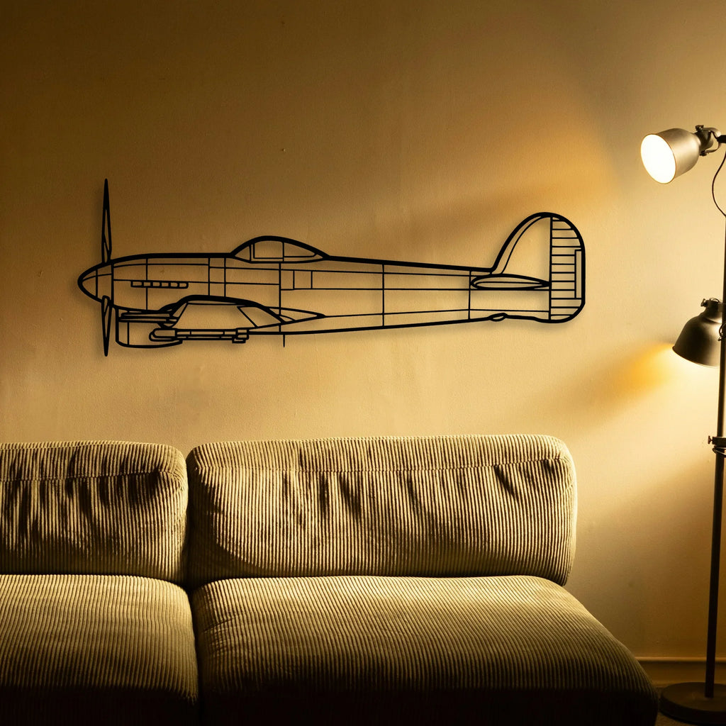 H145 Classic Aircraft Silhouette Metal Wall Art - Tinvibe