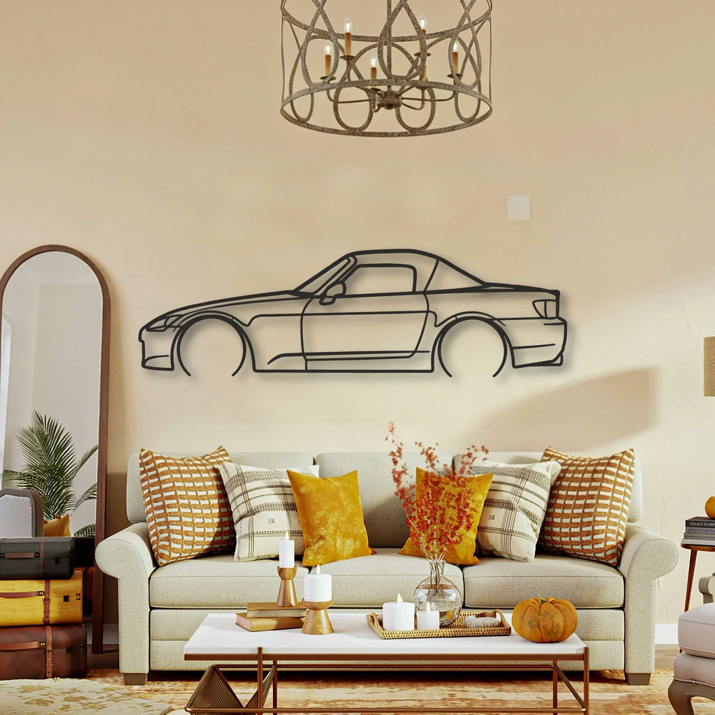 Honda S2000 Classic Silhouette Metal Wall Art - Tinvibe