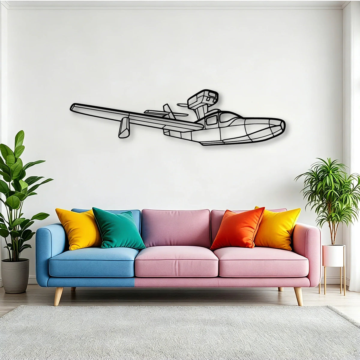 Jumper Diy Classic Aircraft Silhouette Metal Wall Art - Tinvibe