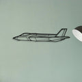 Md 11 Classic Aircraft Silhouette Metal Wall Art - Tinvibe