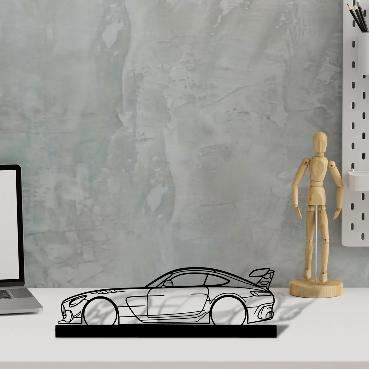 mercedes-amg-gt-black-series Silhouette Metal Art Stand - Tinvibe