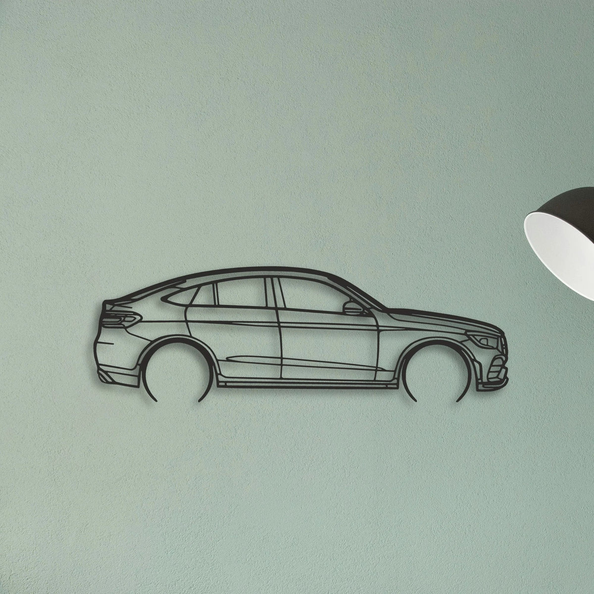 Mercedes GLC Coupe Classic Silhouette Metal Wall Art - Tinvibe