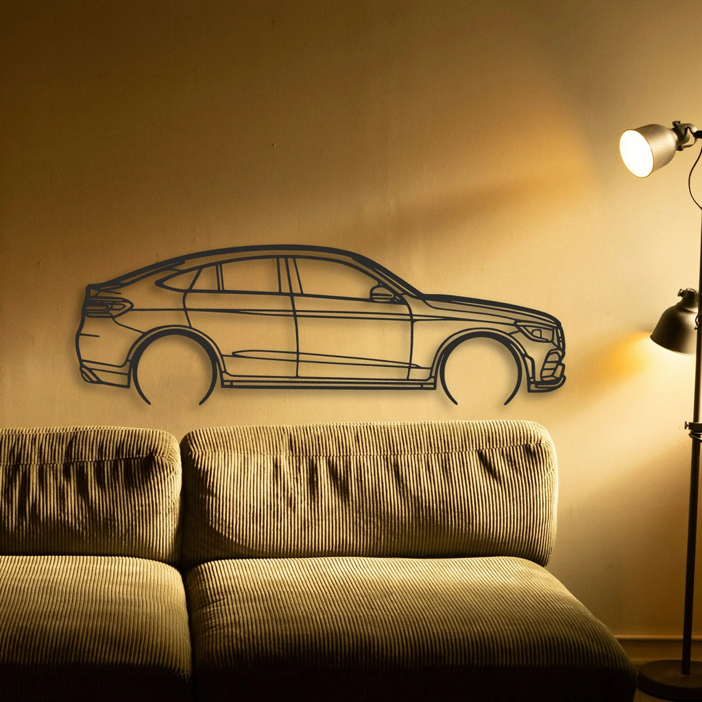Mercedes GLC Coupe Classic Silhouette Metal Wall Art - Tinvibe