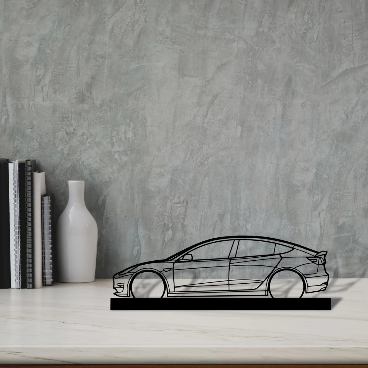 model-3 Silhouette Metal Art Stand - Tinvibe