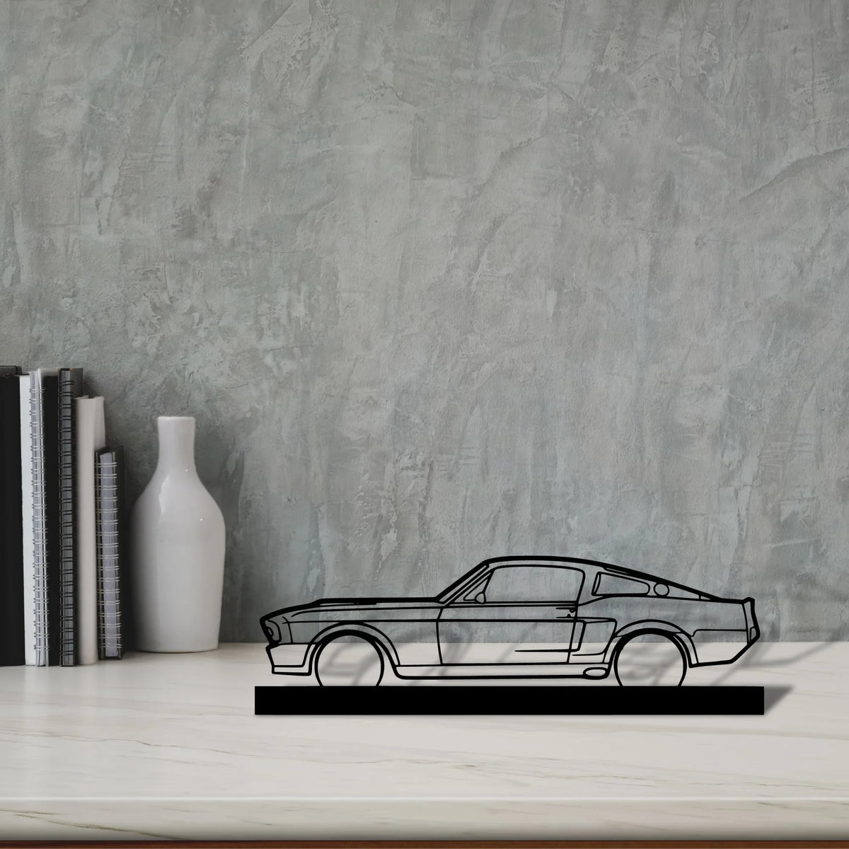 mustang-1967 Silhouette Metal Art Stand - Tinvibe