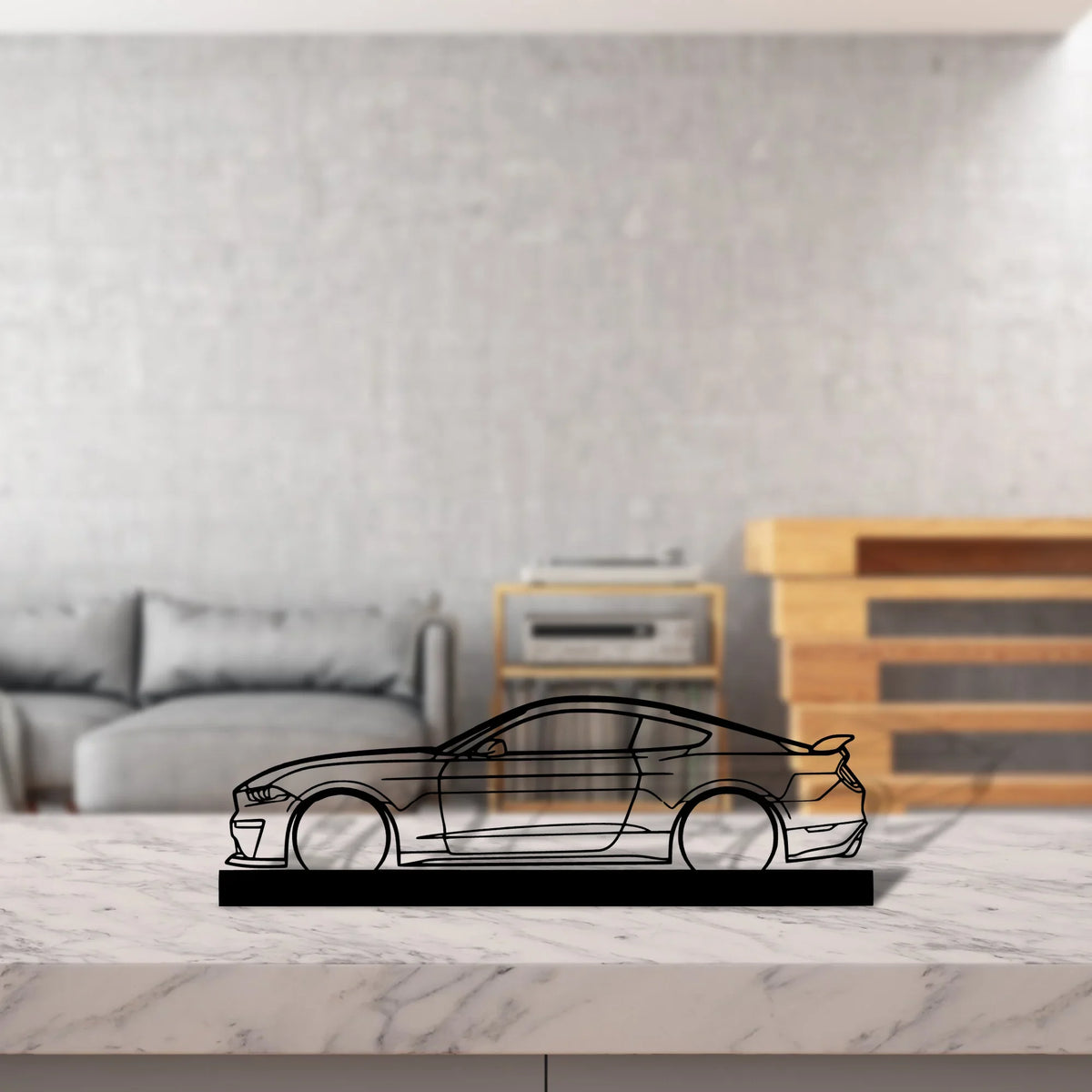 mustang-gt-s550 Silhouette Metal Art Stand - Tinvibe